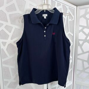 J. Crew Navy Sleeveless Button Down Shirt